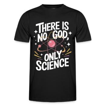 Atheism, Atheist, Anti-Religion, Agnostic - Men's Functional T-Shirt - black - Front - AI Model Male 178 dark (178cm)