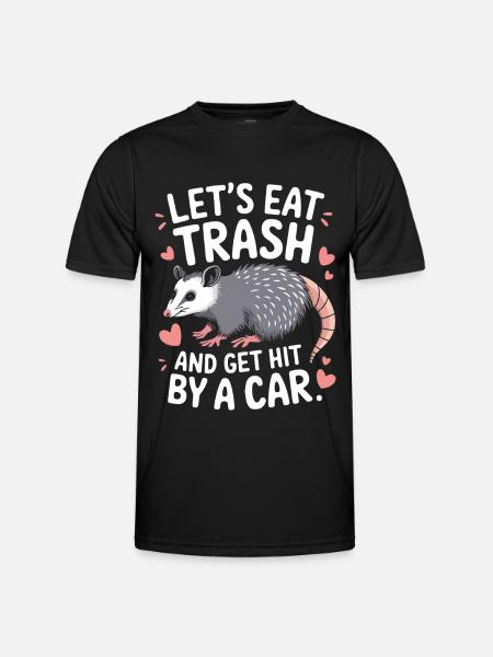 Opossum Possum Animal - Men's Functional T-Shirt - black