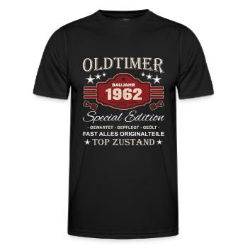 Oldtimer 1962 Opa Vintage - Männer Funktions-T-Shirt - Schwarz - Vorne - AI Model Male 178 dark (178cm)