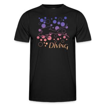 diving tauchen - Männer Funktions-T-Shirt - Schwarz - Vorne - AI Model Male 178 dark (178cm)