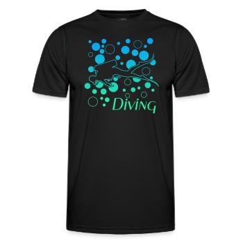 Diving - Männer Funktions-T-Shirt - Schwarz - Vorne - AI Model Male 178 dark (178cm)