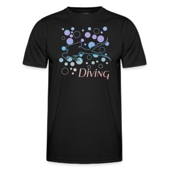 Diving - Männer Funktions-T-Shirt - Schwarz - Vorne - AI Model Male 178 dark (178cm)