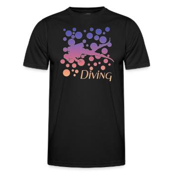 Scuba Diver - Männer Funktions-T-Shirt - Schwarz - Vorne - AI Model Male 178 dark (178cm)