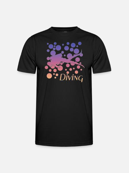 Scuba Diver - Männer Funktions-T-Shirt - Schwarz