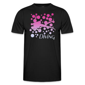 Diving - Männer Funktions-T-Shirt - Schwarz - Vorne - AI Model Male 178 dark (178cm)