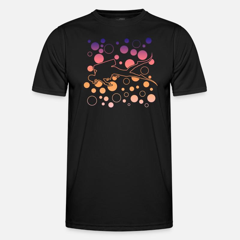 Diving - Männer Funktions-T-Shirt - Schwarz