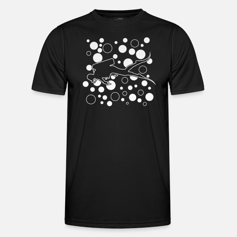 Diving - Männer Funktions-T-Shirt - Schwarz