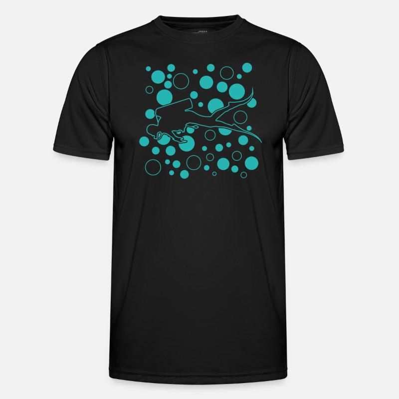 Diving tauchen - Männer Funktions-T-Shirt - Schwarz