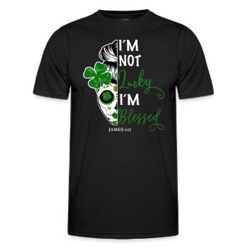 Christian Religious Verse - Men's Functional T-Shirt - black - Front - AI Model Male 178 dark (178cm)