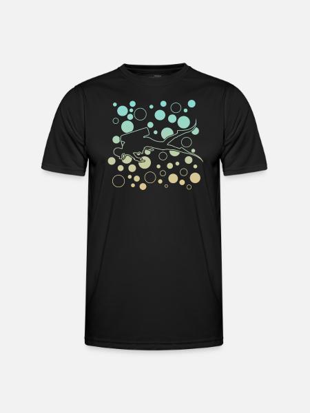 diving scuba diver - Männer Funktions-T-Shirt - Schwarz