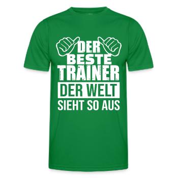 Fußballtrainer Spruch Bester Trainer Fußballcoach - Männer Funktions-T-Shirt - Kelly Green - Vorne - AI Model Male 178 dark (178cm)
