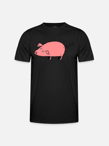 Pig roz3 - Men's Functional T-Shirt - black
