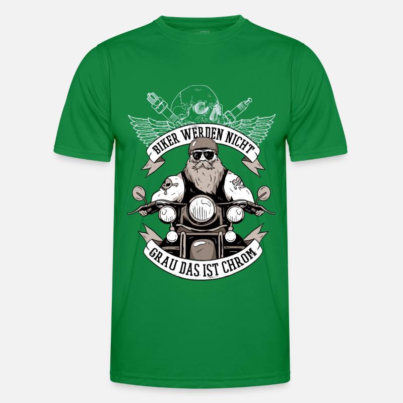 Biker werden nicht grau Motorrad Geschenk Senior Männer Funktions-T-Shirt