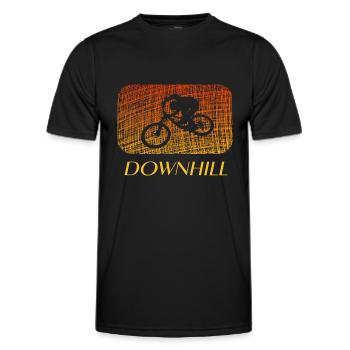 Downhill - Männer Funktions-T-Shirt - Schwarz - Vorne - AI Model Male 178 dark (178cm)