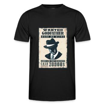Gentlemen Godfather Godfather Sponsorship Uncle Godchild - Men's Functional T-Shirt - black - Front - AI Model Male 178 dark (178cm)