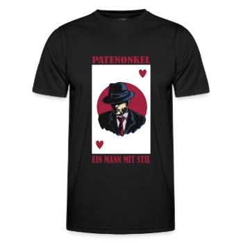 Gentlemen Godfather Godfather Sponsorship Uncle Godchild - Men's Functional T-Shirt - black - Front - AI Model Male 178 dark (178cm)