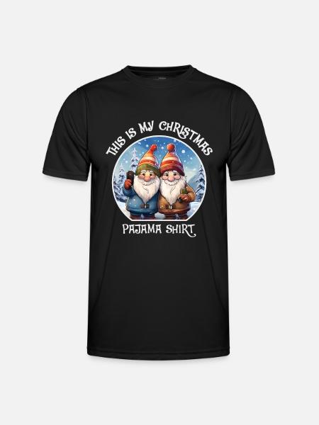 Gnome Dwarves Christmas Pajama - Men's Functional T-Shirt - black