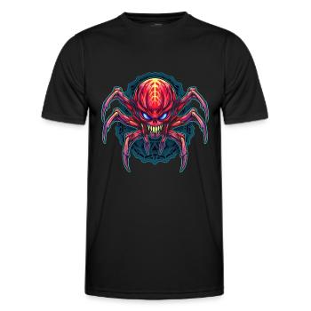 Arachnides de conception d’araignée abstraite colorée - T-shirt sport Homme - noir - Devant - AI Model Male 178 dark (178cm)