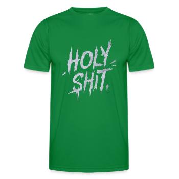 Holy Shit Freche Lustige Sprüche - Männer Funktions-T-Shirt - Kelly Green - Vorne - AI Model Male 178 dark (178cm)