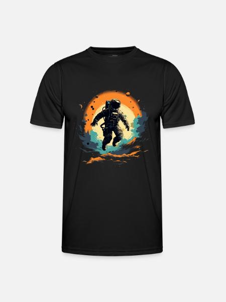 Abstract Astronaut Planet Space - Men's Functional T-Shirt - black