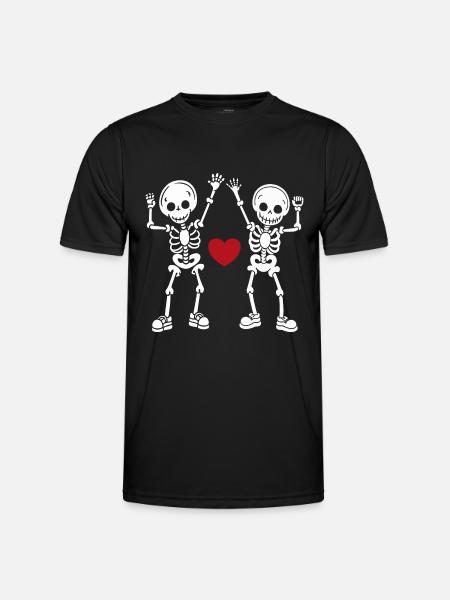 Dancing Skeletons Skulls Halloween - Men's Functional T-Shirt - black