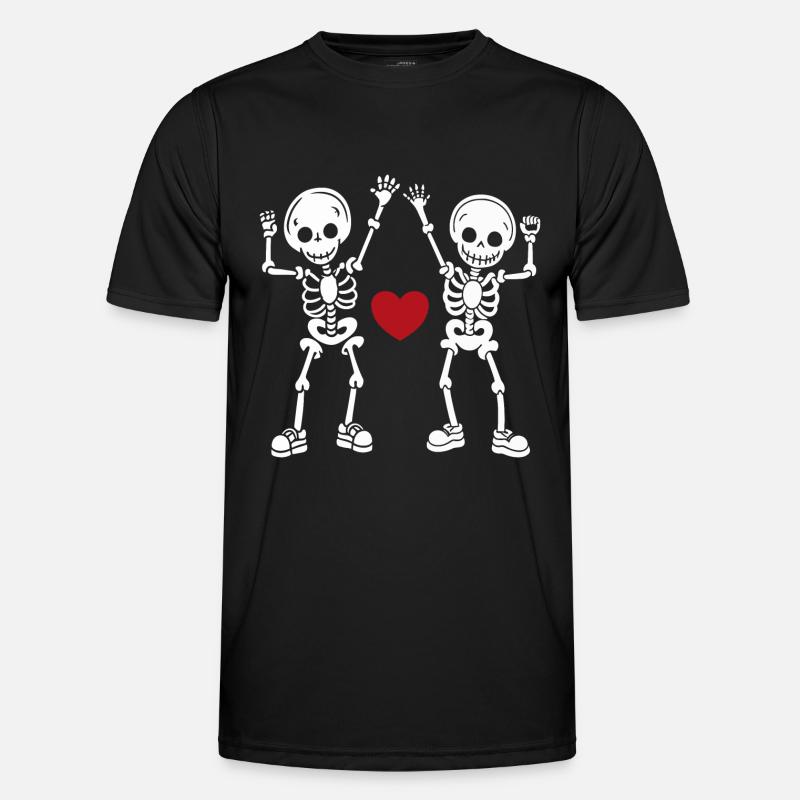Dancing Skeletons Skulls Halloween - Men's Functional T-Shirt - black