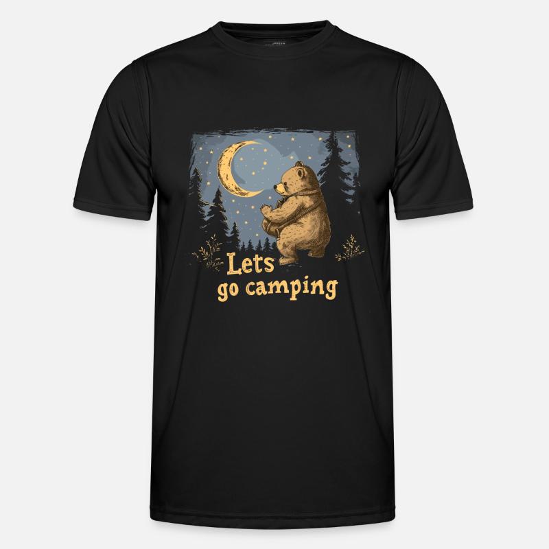 Lets Go Camping Bear Men's Functional T-Shirt