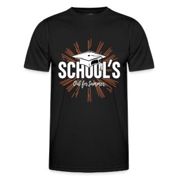 Schulabschluss Schulende School`s Out For Summer - Men's Functional T-Shirt - black - Front - AI Model Male 178 dark (178cm)