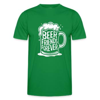 Bier Bierkrug Spruch Beer Friends Forever - Männer Funktions-T-Shirt - Kelly Green - Vorne - AI Model Male 178 dark (178cm)