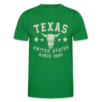 Texas, United States Since 1845 USA America - Men's Functional T-Shirt - kelly green - Front - AI Model Male 178 dark (178cm)