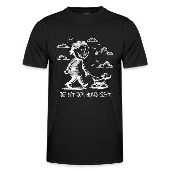 Lustiger Hunde Spruch für Hundeliebhaber - Männer Funktions-T-Shirt - Schwarz - Vorne - AI Model Male 178 dark (178cm)