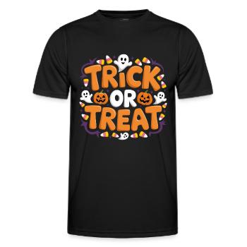 Trick or Treat - Männer Funktions-T-Shirt - Schwarz - Vorne - AI Model Male 178 dark (178cm)