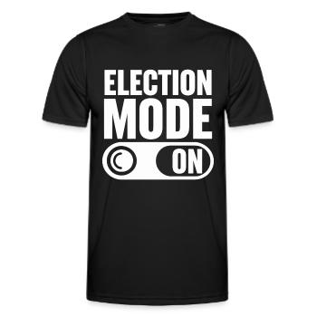 Election Mode On - Men's Functional T-Shirt - black - Front - AI Model Male 178 dark (178cm)