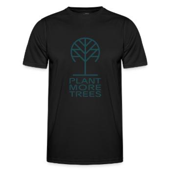 Pflanzt mehr Bäume Naturschutz Aktivist - Männer Funktions-T-Shirt - Schwarz - Vorne - AI Model Male 178 dark (178cm)
