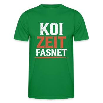 Koi Zeit Fasnet - Karneval Fasching - Männer Funktions-T-Shirt - Kelly Green - Vorne - AI Model Male 178 dark (178cm)