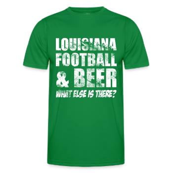 LOUISIANA American Football Beer - Men's Functional T-Shirt - kelly green - Front - AI Model Male 178 dark (178cm)