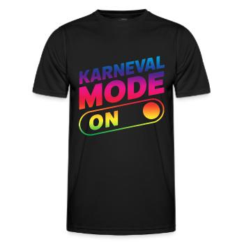 Karneval Mode On Fasching Fasnet - Männer Funktions-T-Shirt - Schwarz - Vorne - AI Model Male 178 dark (178cm)