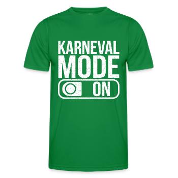 Karneval Mode On Fasching Fasnet - Männer Funktions-T-Shirt - Kelly Green - Vorne - AI Model Male 178 dark (178cm)