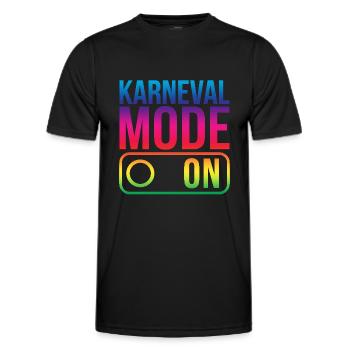 Karneval Mode On Fasching Fasnet - Männer Funktions-T-Shirt - Schwarz - Vorne - AI Model Male 178 dark (178cm)