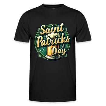 Saint Patrick`s Day Beer - Männer Funktions-T-Shirt - Schwarz - Vorne - AI Model Male 178 dark (178cm)