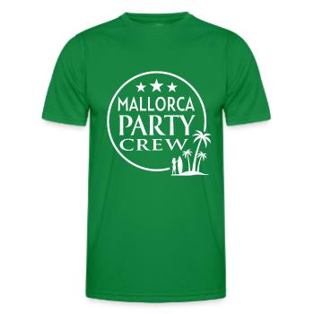 Mallorca Party Crew Sommer, Sonne & Partyfeeling - Männer Funktions-T-Shirt - Kelly Green - Vorne - AI Model Male 178 dark (178cm)