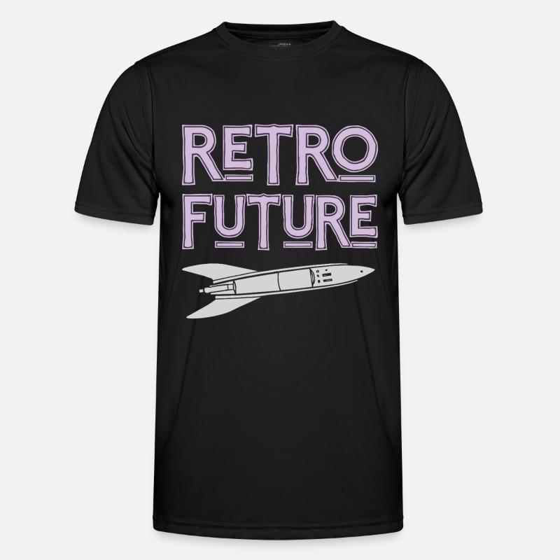 Retro Future Rocket Nostalgia - Men's Functional T-Shirt - black