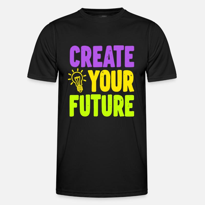 Create Your Future Light Bulb - Men's Functional T-Shirt - black