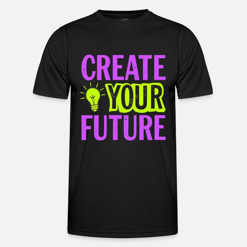 Create Your Future Light Bulb - Men's Functional T-Shirt - black