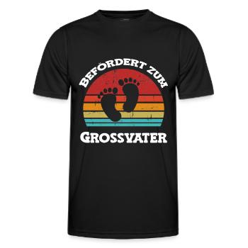 Befördert zum Grossvater Schweiz Hallo Opa Schweiz - Männer Funktions-T-Shirt - Schwarz - Vorne - AI Model Male 178 dark (178cm)