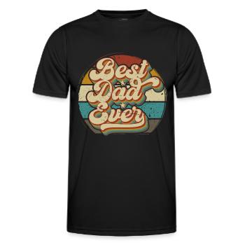 Best Dad Ever Father's Day Gift - Men's Functional T-Shirt - black - Front - AI Model Male 178 dark (178cm)