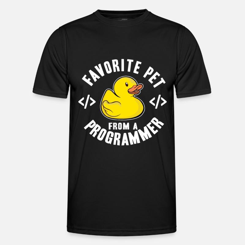 Programmierer Ente Programmieren Debugging Lustig - Männer Funktions-T-Shirt - Schwarz
