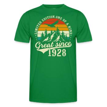 One of a kind since 1928 - Men's Functional T-Shirt - kelly green - Front - AI Model Male 178 dark (178cm)