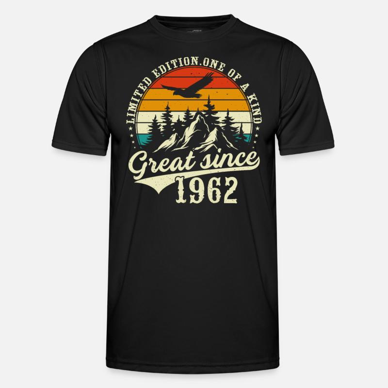 Einzigartig seit 1962 - Männer Funktions-T-Shirt - Schwarz