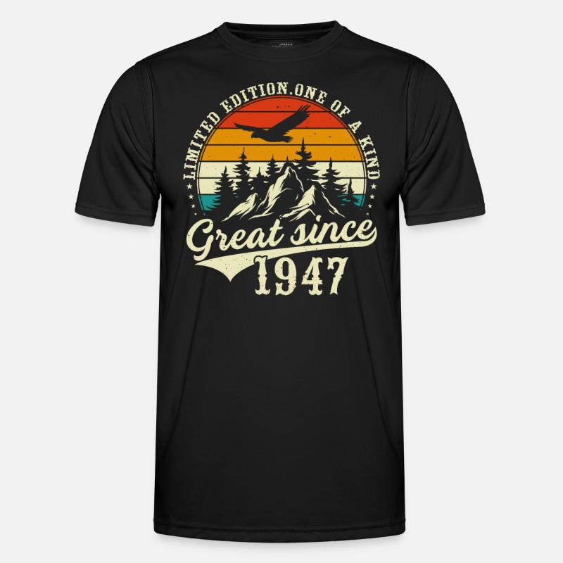 Einzigartig seit 1947 - Männer Funktions-T-Shirt - Schwarz